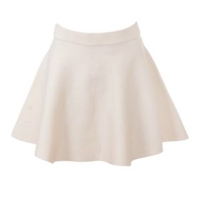 Rosina Cream Wool Cashmere Flounce Mini Skirt - Image 2