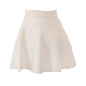 Rosina Cream Wool Cashmere Flounce Mini Skirt - Image 3