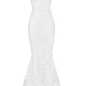 Solene White Lace Bridal Gown - Image 2