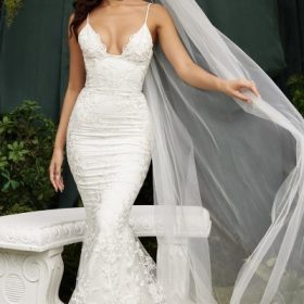 Solene White Lace Bridal Gown - Image 5