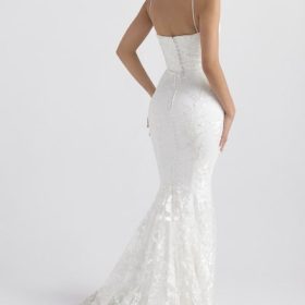 Solene White Lace Bridal Gown - Image 13
