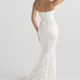 Solene White Lace Bridal Gown - Image 14