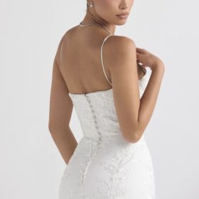 Solene White Lace Bridal Gown - Image 17