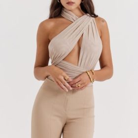 Cheyanne Ecru Gathered Bodysuit - Image 7