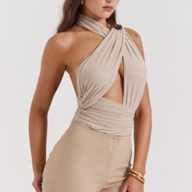 Cheyanne Ecru Gathered Bodysuit - Image 11