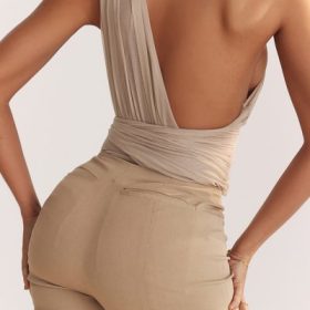 Cheyanne Ecru Gathered Bodysuit - Image 14