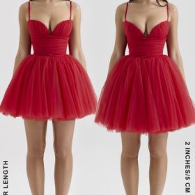 Princess Holly Red Tulle Mini Dress