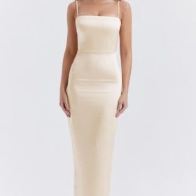 Costanza Vintage Cream Maxi Dress - Image 7