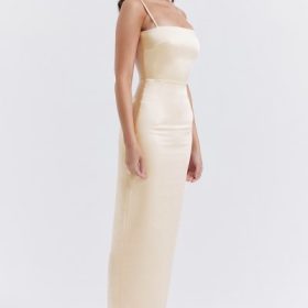 Costanza Vintage Cream Maxi Dress - Image 11