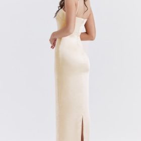 Costanza Vintage Cream Maxi Dress - Image 13