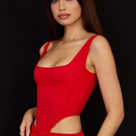 Edetta Scarlet Mesh Corset - Image 9