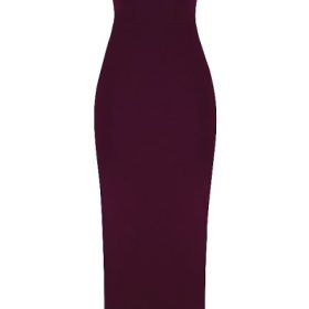 Lucia Grape Strapless Corset Maxi Dress - Image 2