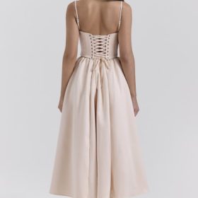 Perfect Peach Satin Corset and Skirt - Image 12