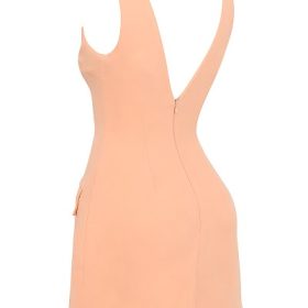 Olympia Sorbet Plunge Mini Dress - Image 3