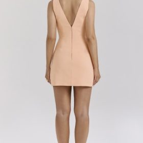 Olympia Sorbet Plunge Mini Dress - Image 10