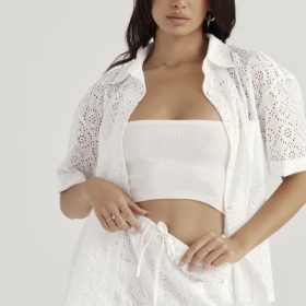 Carrie White Broderie Anglaise Shirt - Image 10