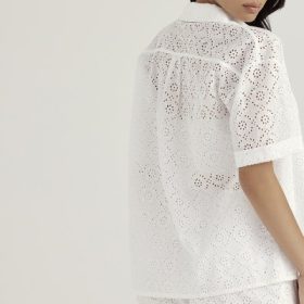 Carrie White Broderie Anglaise Shirt - Image 13