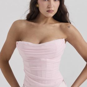 Georgie Ballerina Pink Strapless Corset - Image 5