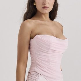 Georgie Ballerina Pink Strapless Corset - Image 8