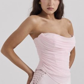 Georgie Ballerina Pink Strapless Corset - Image 9