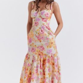 Elia Ivory Floral Midi Sundress - Image 5
