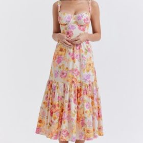 Elia Ivory Floral Midi Sundress - Image 7