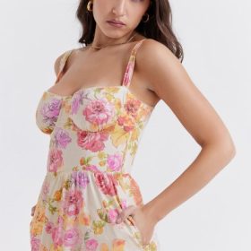 Elia Ivory Floral Midi Sundress - Image 10
