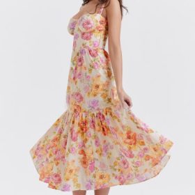 Elia Ivory Floral Midi Sundress - Image 11