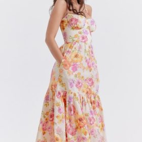 Elia Ivory Floral Midi Sundress - Image 12