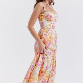 Elia Ivory Floral Midi Sundress - Image 13