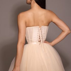 Darling Vintage Cream Tulle Midi Dress - Image 4