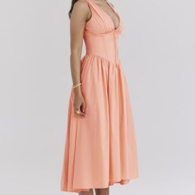 Emmelina Sorbet Cotton Corset Sundress - Image 8