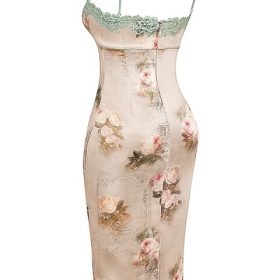 Venus Vintage Floral Midi Dress - Image 3