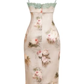 Venus Vintage Floral Midi Dress - Image 4