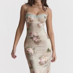 Venus Vintage Floral Midi Dress - Image 5