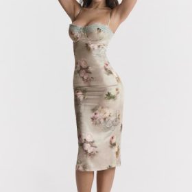 Venus Vintage Floral Midi Dress - Image 7