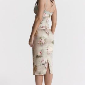 Venus Vintage Floral Midi Dress - Image 13