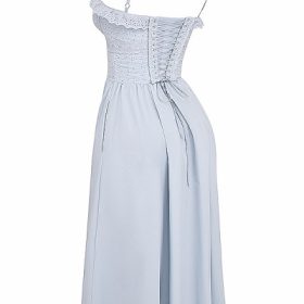 Jaime Soft Blue Cotton Broderie Anglais Midi SunDress - Image 3