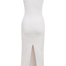 Noli White Stretch Knit Maxi Dress - Image 4