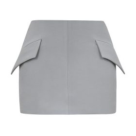 Cici French Grey A-Line Mini Skirt - Image 2