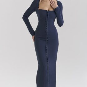 Corinthia Midnight BodyCon Maxi Dress - Image 7