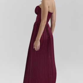 Marcella Berry Pleated Georgette Maxi Dress - Image 2