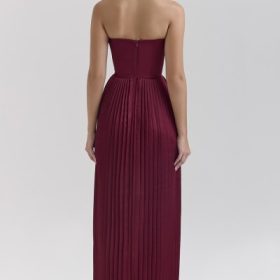 Marcella Berry Pleated Georgette Maxi Dress - Image 3