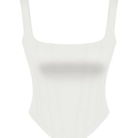 Rafa Ivory Satin Longline Corset - Image 2