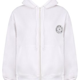 Mirage White Zip Through Hoodie - Image 2