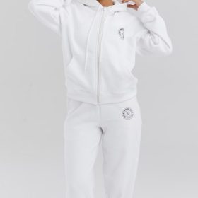 Mirage White Zip Through Hoodie - Image 5