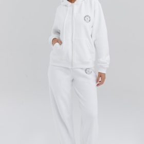 Mirage White Zip Through Hoodie - Image 7