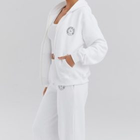 Mirage White Zip Through Hoodie - Image 11