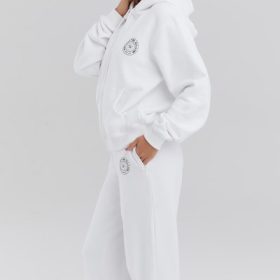 Mirage White Zip Through Hoodie - Image 12