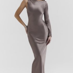 Catiana Smoke One Sleeve Maxi Dress - Image 5